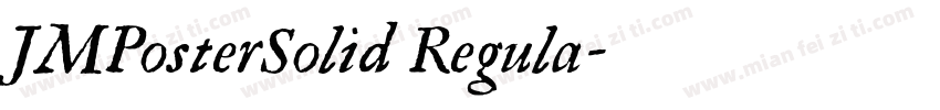 JMPosterSolid Regula字体转换